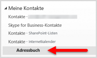 SharePoint-Kontakte als Outlook-Adressbuch